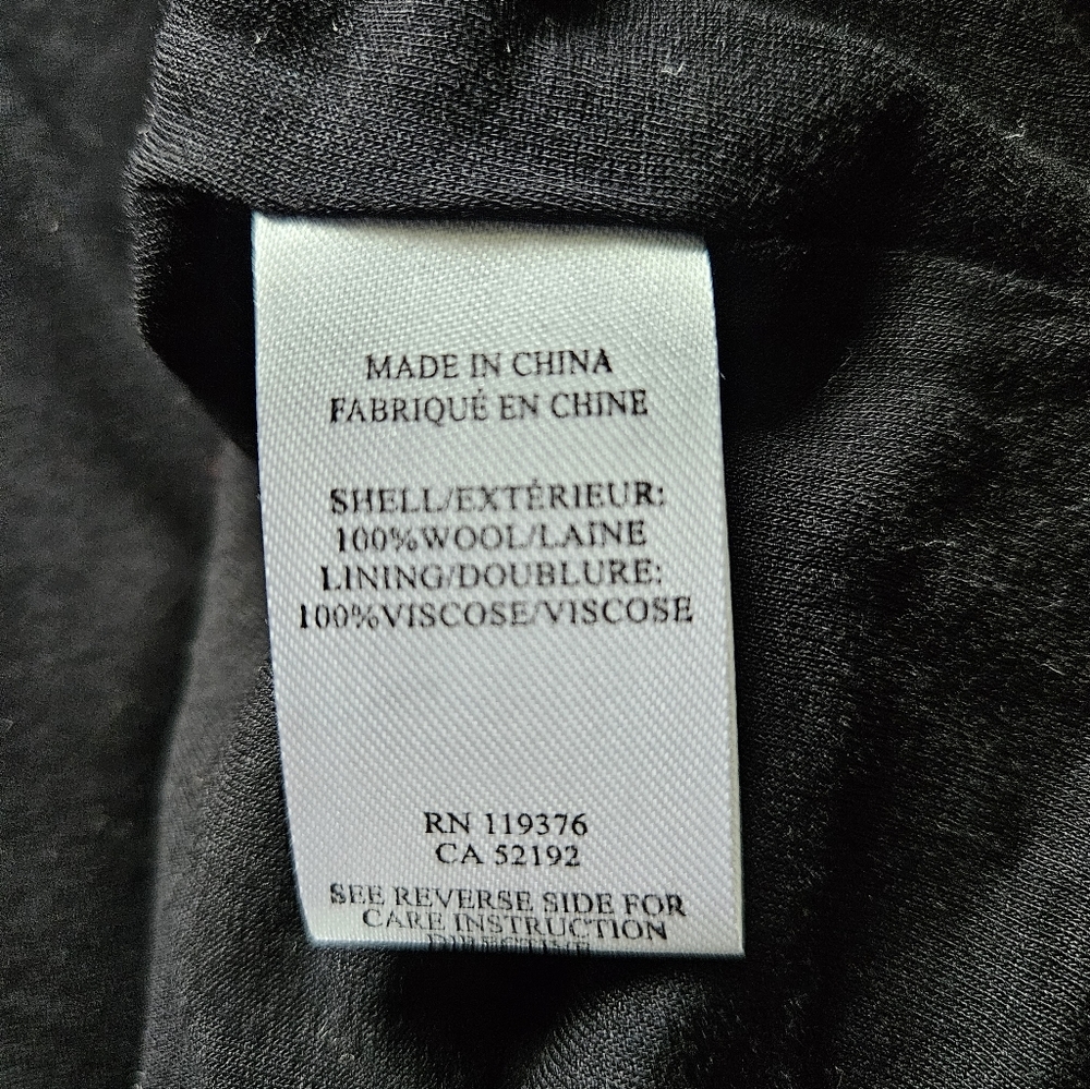 Helmut Lang Wool Black Asymmetrical Zip Up Sleeveless Vest Pockets Size Medium - Picture 8 of 11